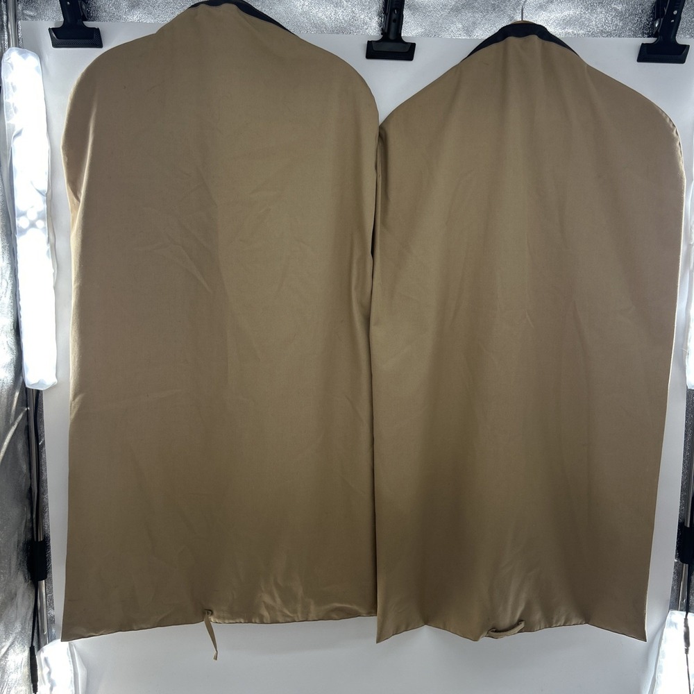 Burberry 2 Pieces Travel Garment Bags, Leather Trim And Patches Vintage - Picture 10 of 10